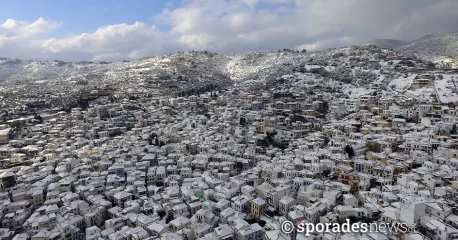 Χώρα Σκοπέλου | Χειμώνας με χιόνια