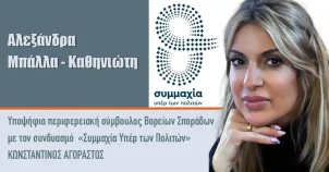 Αλεξάνδρα Μπάλλα - Καθηνιώτη | Υποψήφια περιφερειακή σύμβουλος Βορείων Σποράδων με τον συνδυασμό του «Συμμαχία Υπέρ των Πολιτών»